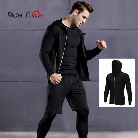 Abrigo deportivo de manga larga para hombre, funda de compresión para correr al aire libre, ropa para trotar, gimnasio, Fitness, entrenamiento, medias de disfraz ► Foto 1/6