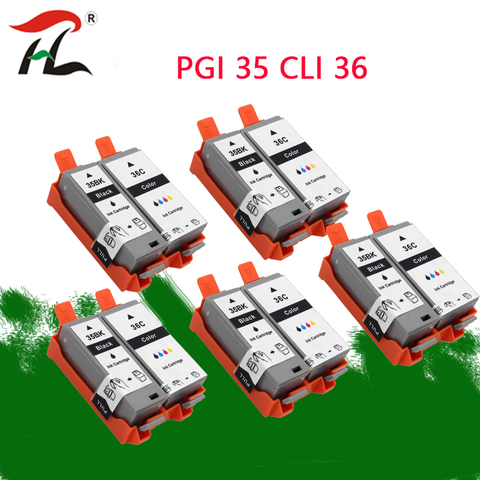 PGI-35 PGI35 PGI-35BK CLI-36 reemplazo de cartuchos de tinta para Canon Pixma IP100B IP100 IP100 con batería 260 Mini 320 ► Foto 1/6