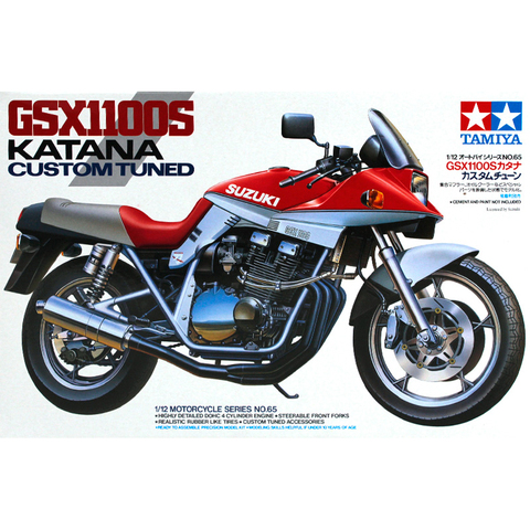 Conjunto de motocicleta 1/12 GSX1100S Katana (personalizada), modelo de motocicleta, Kits de construcción, juguete Tamiya 14065 ► Foto 1/4