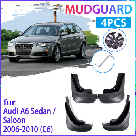 Guardabarros de coche para Audi A6, sedán, Saloon, C6, 2006 ~ 2010, 2007, 2008, 2009, accesorios para coche, 4 Uds. ► Foto 1/6