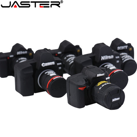 JASTER-Unidad flash usb 2,0 de 4GB/8GB/16GB/32GB/64GB/128GB, disco U creativo, modelo de cámara pequeña ► Foto 1/6