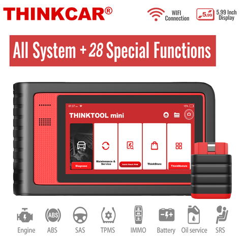 Thinkcar-escáner profesional Thinktool mini OBD2, sistema completo de diagnóstico, escáner automático de coche, codificación ECU, prueba activa ► Foto 1/6