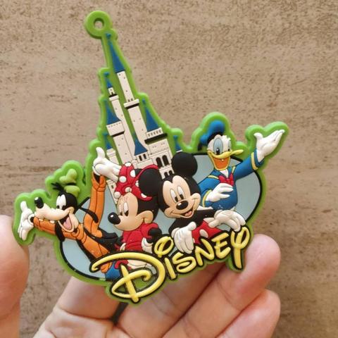 Disney Mickey Mouse imanes de nevera congelados princesa sirena de dibujos animados suave pegamento Calcomanía para refrigerador imán de nevera Souvenir ► Foto 1/6