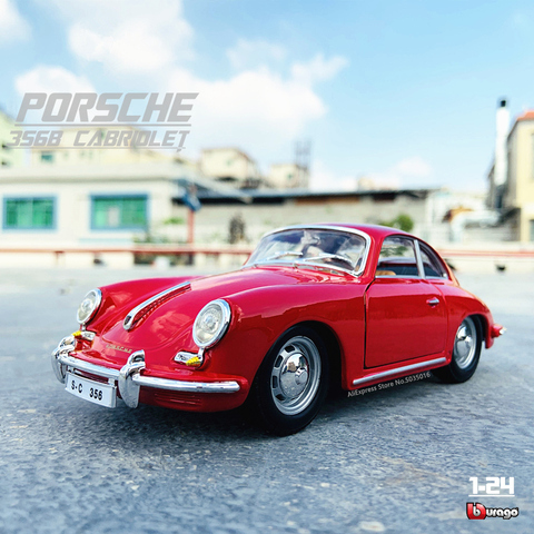 Bburago 1:24 Porsche 1961 Hard top fabricante autorizado simulación aleación coche modelo manualidades decoración colección herramientas de juguete ► Foto 1/6