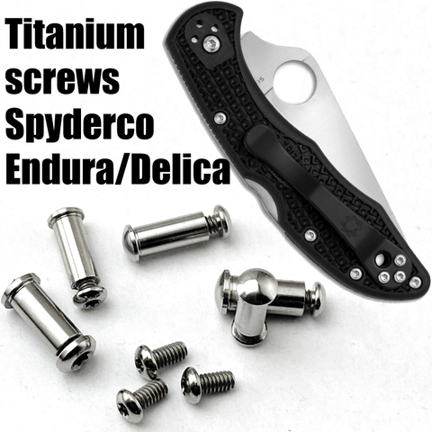 Tornillo de titanio hecho a medida para Spyderco, y Endura Delica, tornillo para MANGO de cuchillo, piezas plegables para cuchillo, accesorios ► Foto 1/2