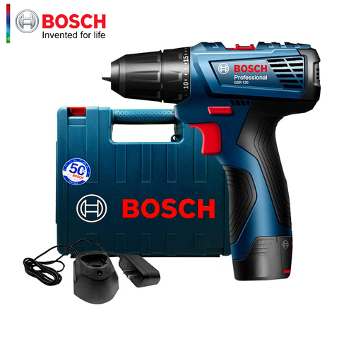 Bosch-taladro eléctrico de mano GSR 120-Li, destornillador de 12V, herramienta eléctrica para el hogar con una batería ► Foto 1/5