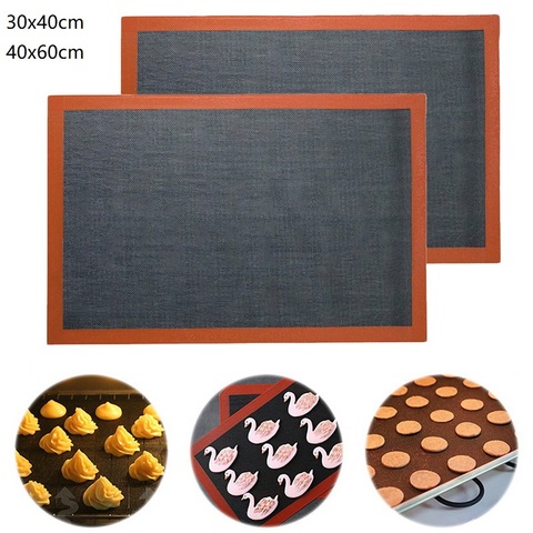 Alfombrilla antiadherente para hornear, revestimiento de lámina de horno resistente al calor para galletas, pan, galletas, hojaldre DIY, pastelería, alfombrilla de silicona, utensilios de cocina ► Foto 1/6