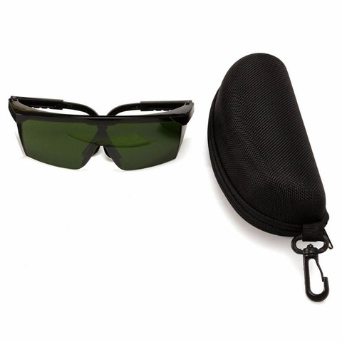 Gafas de seguridad láser de color verde oscuro OD4 +, lentes protectoras de 200-540nm/532nm y caja, precio al por mayor ► Foto 1/6