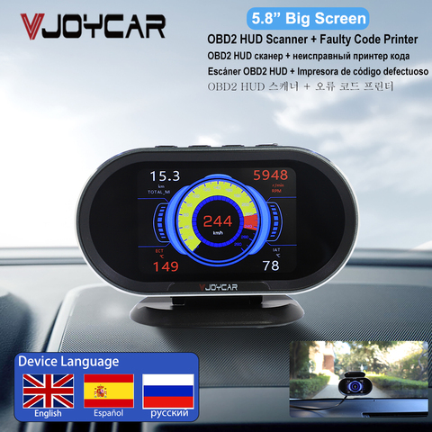 Vjoycar-indicador Digital de seguridad OBD2 HUD V70, alarma de seguridad, escáner, visualización de todos los datos del motor del coche, desde 2022, nuevo, 1996 ► Foto 1/6