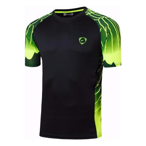 Jeansian-Camiseta para hombre, de manga corta Camiseta deportiva, para correr, entrenamiento físico, LSL229 Black2 ► Foto 1/6