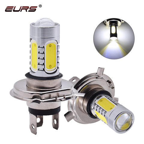 Bombilla de faro led para motocicleta, Kit de conversión de bombillas, H4, H7, H11, 9005, 9006, 881, H3, COB ► Foto 1/6