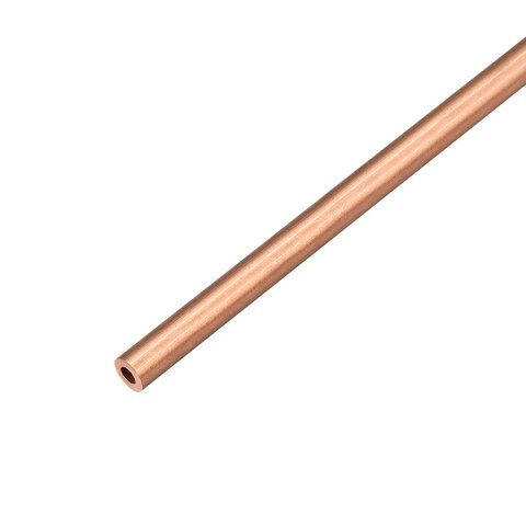 Uxcell-tubo redondo de cobre, 1 pieza, 10mm de diámetro exterior X 8mm de diámetro interior, 500mm de largo, tubo redondo sin costuras duradero ► Foto 1/3