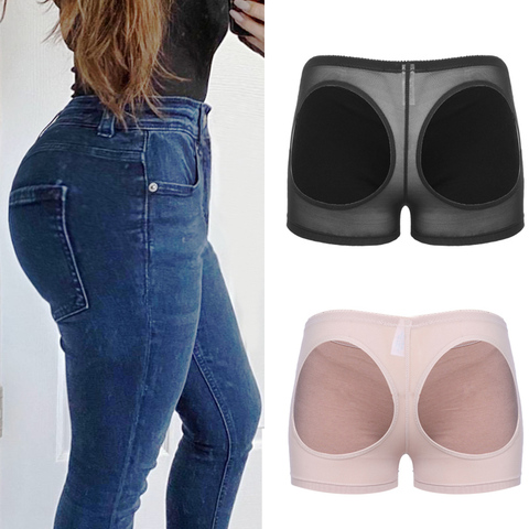 Realzador de glúteos para mujer, bragas con Control de barriga, modelador de cuerpo sin costuras, pantalones cortos moldeadores de cadera, ropa interior push-up ► Foto 1/6