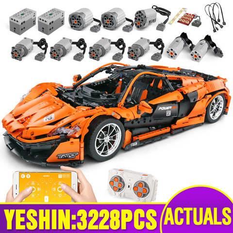 Desde España DHL 20087 Technic Car el MOC-16915 McLaren P1 Motor función coche juego de bloques de construcción App RC chico juguete de Navidad ► Foto 1/6