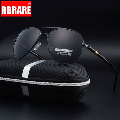 RBRARE clásico luz polarizada gafas de sol hombres de diseñador de la marca gafas Retro de Metal de alta calidad de conducción gafas para hombres sin caja ► Foto 1/6