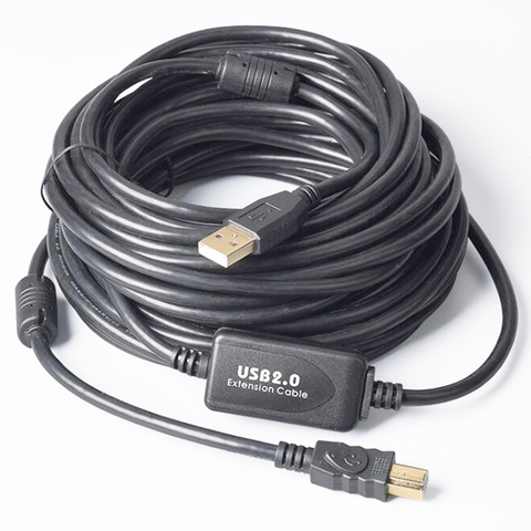 Cable de extensión USB 2,0 de alta velocidad, 10M, 12M, 15M, 20M, 25M, 30M de largo, Cable de datos USB B, escáner de impresora con Cable amplificador de señal ► Foto 1/6