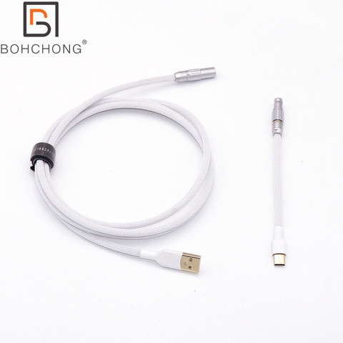 Mini Cable Micro para teclado USB, accesorio de doble manga, 7 núcleos, Paracord y PET tipo C ► Foto 1/1