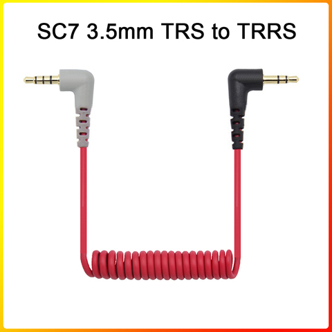 Cable de conexión TRS a TRRS para iPhone Rode SC7, Cable de 3,5mm adecuado para iPhone RODE Sc7 de VIDEOMIC GO, micrófonos tipo Micro ► Foto 1/1