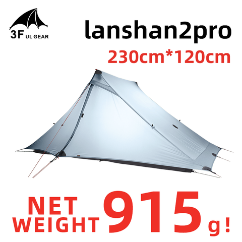 Tienda de campaña 3F UL GEAR LanShan 2 pro para 2 personas, ultraligera, profesional, 3 estaciones, 20D, nailon, ambos lados, Silicona ► Foto 1/6