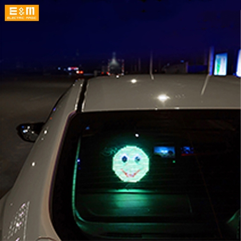 Pantalla LED para ventana trasera de coche, pantalla de visualización USB, animación GIF personalizable, ventosa, lámpara de expresión, a todo Color ► Foto 1/1