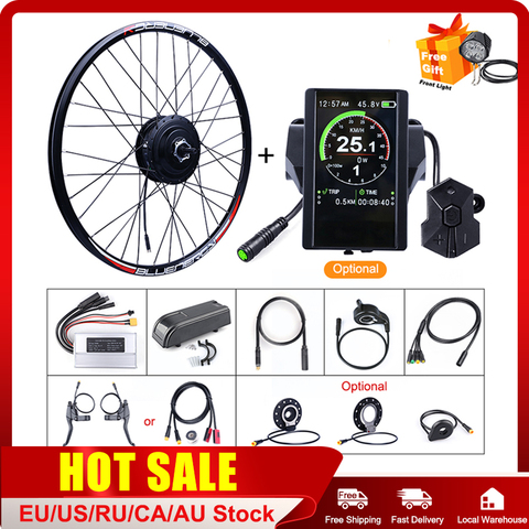 Bafang-Motor de buje de rueda delantera para bicicleta eléctrica, Kits de conversión de 20, 26, 500, 700C, 48V, 27,5 W ► Foto 1/6