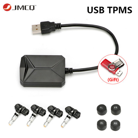 JMCQ-sistema de supervisión de presión de neumáticos para coche, de Radio 4 sensores DVD con reproductor Multimedia, USB, Android, TPMS ► Foto 1/6