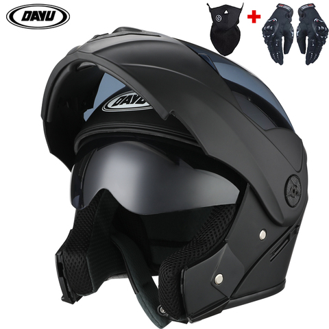 Casco abatible hacia arriba para Moto rcycle, doble lente, cruzado, de cara completa, color negro, Modular, nuevo ► Foto 1/6