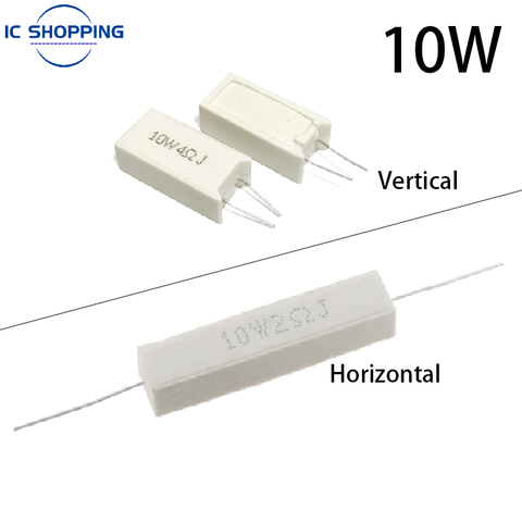 10 Uds 10W cemento cerámico resistencia a potencia 5% 0,1 ~ 100K 0,01, 0,25 10 0,33 0,5 1 2 4,7 5 8 10 15 20 25 30 100R 1K 10KOhm ► Foto 1/1