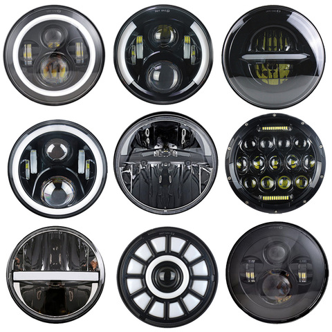 Faro LED de 7 pulgadas para motocicleta Harley Touring, Ultra Classic Electra Street Glide Road King, Yamaha ► Foto 1/6