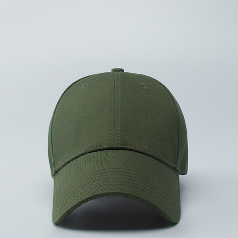 Sombrero de béisbol verde militar para mujer, gorra de béisbol verde militar para estudiantes, entrenamiento deportivo, Color sólido, talla grande, 56-64cm ► Foto 1/6