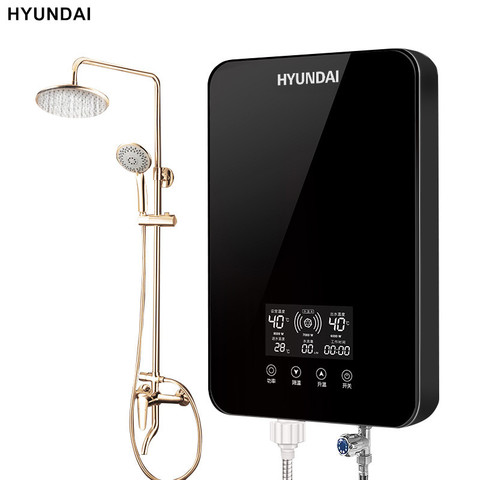 HYUNDAI SL-A1-80-calentador de agua eléctrico instantáneo, máquina de baño de ducha pequeña con temperatura constante inteligente para el hogar y calentamiento rápido ► Foto 1/6