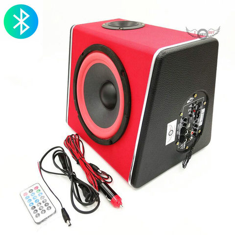 Altavoces trapezoidales de madera con Bluetooth para coche y hogar, 8 pulgadas, 680W, 8Ohm, 12V/24V/220V, accesorios gratuitos ► Foto 1/6