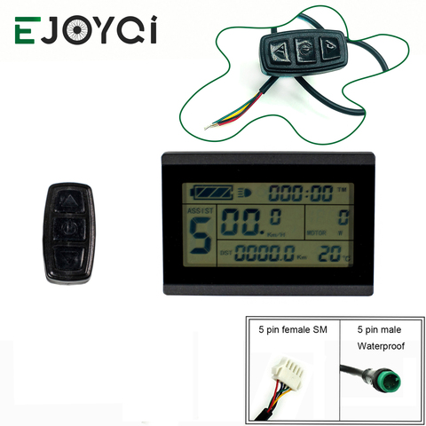 EJOYQI-Panel de ordenador para bicicleta eléctrica, pantalla LCD de 24V, 36V, 48V y 72V para Operador de bicicleta eléctrica, Kit de conversión de bicicleta eléctrica ► Foto 1/6