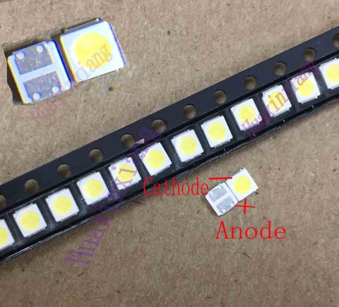 100 unids/lote 1,8 W SMD LED 3030 3V blanco frío de alta potencia para la aplicación de retroiluminación de TV 3,0*3,0*0,6mm ► Foto 1/2