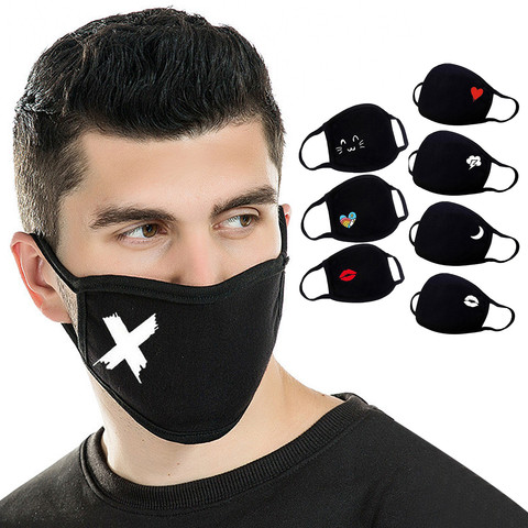 Mascarillas faciales lavables y reutilizables para hombre y mujer, máscara cortaviento de algodón transpirable para exteriores ► Foto 1/6