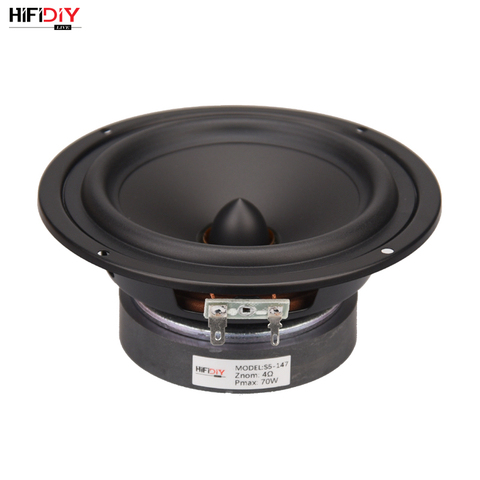 HIFIDIY-altavoces HIFI en vivo, 5 pulgadas, 5,7 pulgadas, Midbass, Unidad de altavoz, 4 OHM, 70W, mica PP, vibratorio, S5-147 ► Foto 1/6