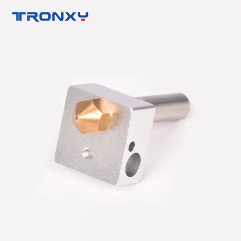 TRONXY-Bloque calefactado para impresora 3D Hotend, piezas de repuesto de filamento de 0,4mm, boquilla de 7x31mm, M6 de garganta de 20x20x10mm, HotEnd de 1,75mm para MK8 ► Foto 1/6