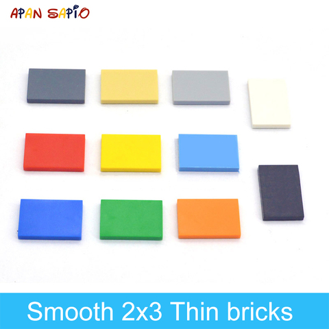 Bloques de construcción DIY para niños, 100 Uds., figuras finas, bloques suaves, 2x3Dots, tamaño creativo educativo, Compatible con lego, juguetes para niños ► Foto 1/6