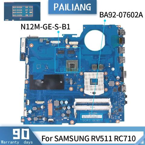 PAILIANG placa base de computadora portátil para SAMSUNG RV511 RC710 placa base BA41-01433A BA92-07602A Core HM55 N12M-GE-S-B1 DDR3 ► Foto 1/5