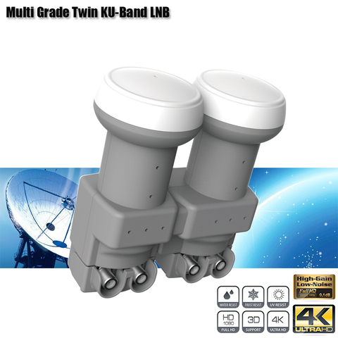 HD Digital LNB de grado doble banda KU LNB para plato de ruido TV 0.1dB Universal doble satélite LNB receptor de TV ► Foto 1/6