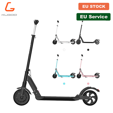 STOCK Europeo] KUGOO S1 adulto eléctrica Scooter 3 modos de velocidad e Scooter monopatín eléctrico de 350W 30 KM/H Motor pantalla LCD de pantalla ► Foto 1/6