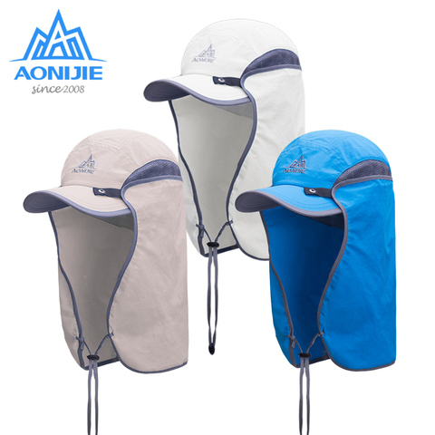 AONIJIE E4089 Unisex sombrero de pesca gorra de visera de sol sombrero exterior UPF 50 protección solar con cubierta de solapa de cuello de oreja extraíble para el senderismo ► Foto 1/6