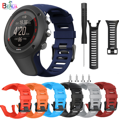 BEHUA de reloj de silicona Correa SUUNTO Ambit1 Ambit 2 2R 2S Ambit3 3p/3s/3R correa de repuesto para reloj pulsera accesorios pulseira ► Foto 1/6