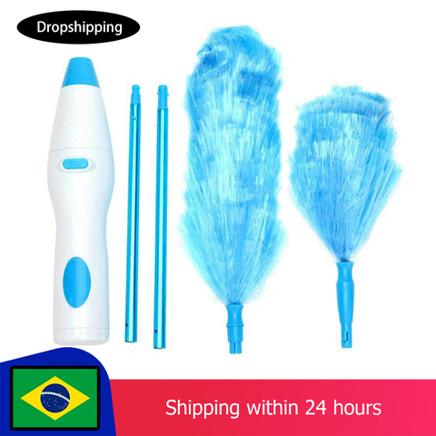 Cepillo de polvo eléctrico Spin Duster pluma ajustable polvo cepillo aspiradora persianas ventana limpieza herramienta de polvo instantáneo Pro ► Foto 1/6