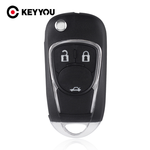 KEYYOU-carcasa de llave abatible plegable para coche, 3 botones, modificado, para Chevrolet Camaro Cruze equinoccio Malibú Sonic Spark Volt ► Foto 1/6