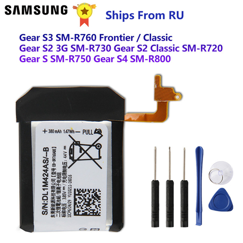 Batería EB-BR760ABE para Samsung Gear S3 frontera/SM-R760 SM-R765 R770 S2 3G R730 S2 clásico R720 S4 R810 R800 S R750 ► Foto 1/6