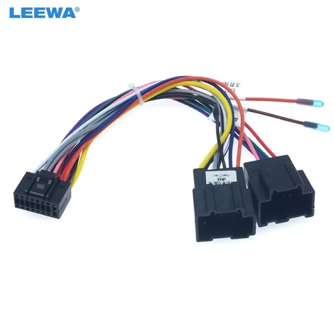 LEEWA-adaptador de corriente para reproductor de DVD y Radio de coche, 16 Pines, para Chevrolet komacz, enchufe de cable estéreo, arnés de cableado # CA6379 ► Foto 1/6