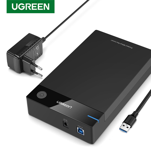 Ugreen-Adaptador de caja de disco duro externo para SSD, lector de caja de disco duro externo SATA a USB 3,5, 2,5, 3,0, Funda de disco duro ► Foto 1/6