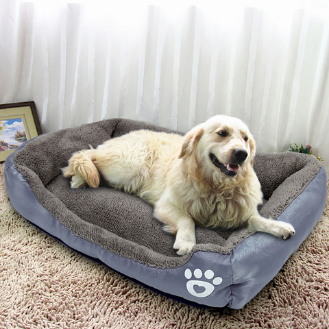 Sofá del animal doméstico perro cama suave de felpa perro caliente casa Fondo impermeable pequeño mediano para perros camas para gatos casa S-2XL ► Foto 1/6