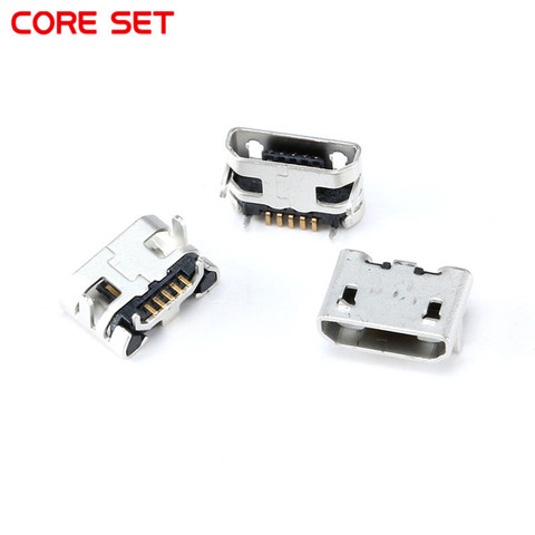 Conector Micro USB de 5 pines, conector hembra de carga para MP3/4/5, juego de cellas de mesa móvil, 50 Uds. ► Foto 1/4